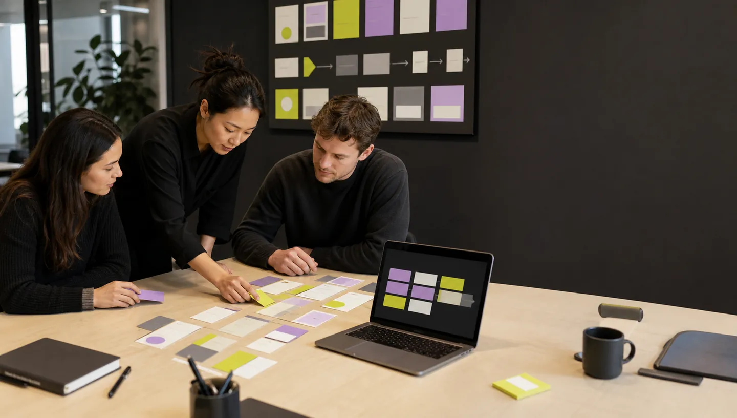 Stavatar specialists collaborating on an AI employee workflow